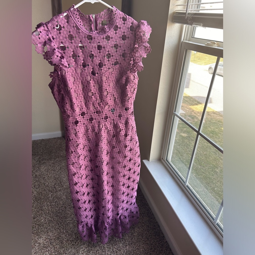 Purple ruffle dress